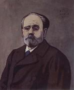 Felix Vallotton Portrait decoratif of Emile Zola oil on canvas